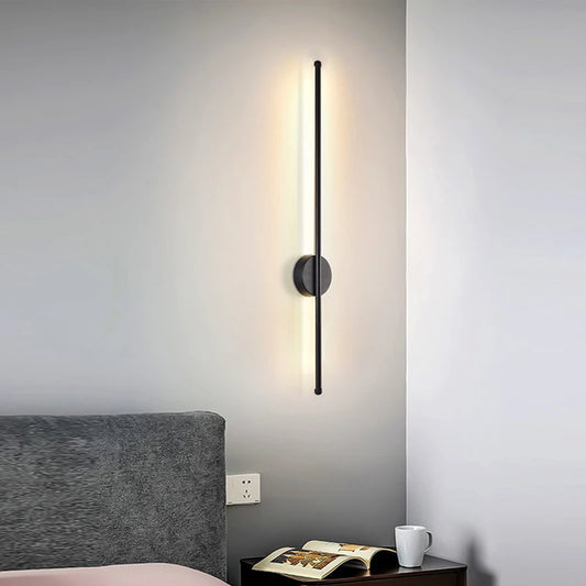 Indoor LED Wall Lighting Fixtures for Bedroom Bedside Black Gold Interior LED Wall Lamps Wall Lighting Sconce for Corridor Aisle