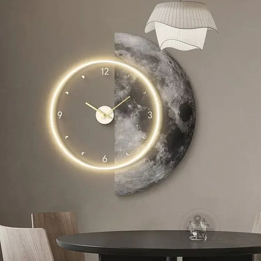 Large Led Wall Clock Luxury Living Room Watches Wall Art Bedroom Kitchen Mural Clocks Acrylic Home Design Aesthetic Decoration