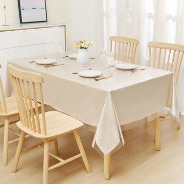 Homaxy Table Cloth Waterproof And Oil-resistant Wipeable Tablecloth Cover Plastic Tablecloths Fitted For Dining Picnics Camping