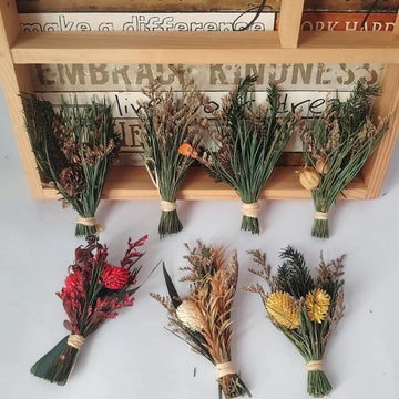 Mini Natural Dried Flower Bouquet Bridesmaid Wedding Decor Valentine's Day DIY Floral Materials Home Decor Accessories