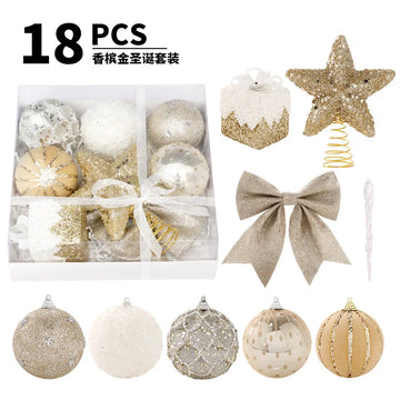 Christmas Ornaments Set,18PCS Plastic Shatterproof Christmas Ball Hanging Decor for Xmas Tree Decorations,forParty Holiday Decor