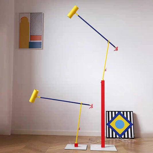Nordic Modern Color Long Arm Floor Lamp Study Foyer Bed Room Lighting Floor Lamp Decoration Maison Art Lamps