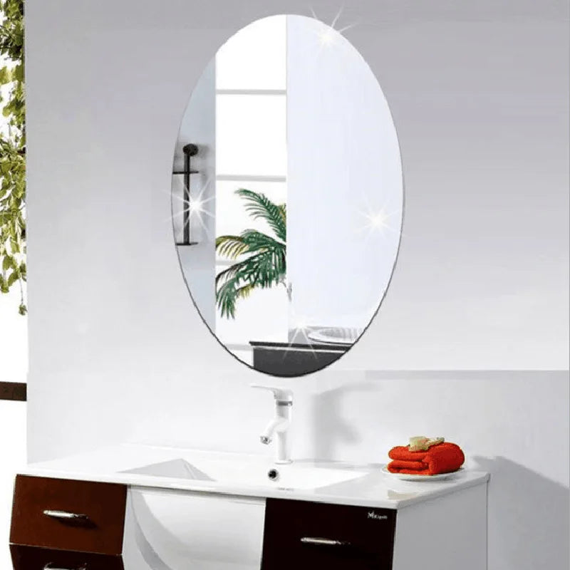 1pc Acrylic Mirror Wall Sticker Bathroom Living Room Wardrobe Bedroom Self-adhesive Mirror for Home Decorations