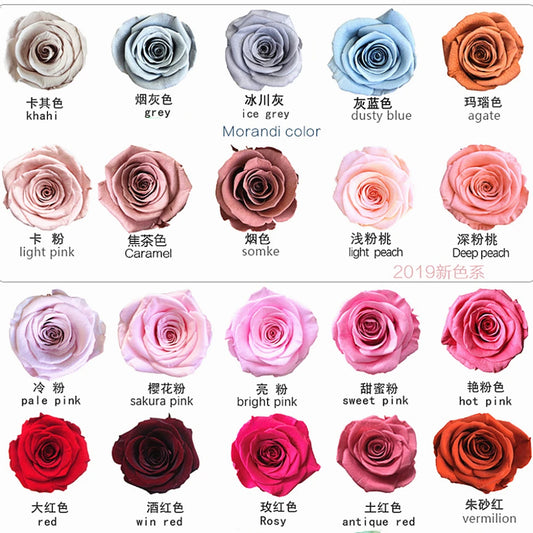 21Pcs/Box B Grade Eternal Moisturizing Roses Flowers Wedding Party Decoration Diy Valentine'S Day Mother'S Day Gift Box Cheap