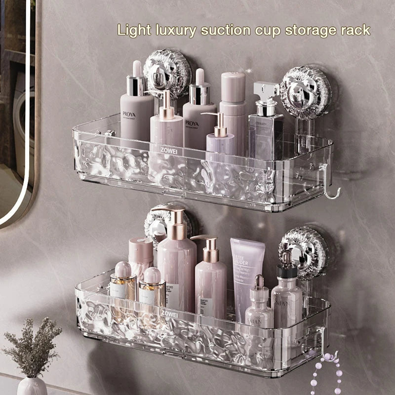 Suctioncuptriangle rectangular storage rack bathroom punch-free wall-mounted shelf toilet bathroom corner washbasin storage rack