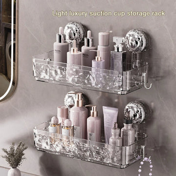 Suctioncuptriangle rectangular storage rack bathroom punch-free wall-mounted shelf toilet bathroom corner washbasin storage rack