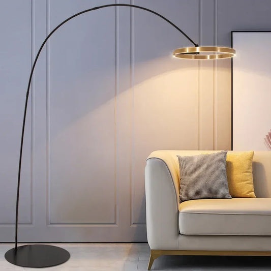 Italian Light Luxury Minimalist Fishing Lamp Living Room Bedroom Study Vertical Room Decoration Lights Artistic Floor Lamp LED