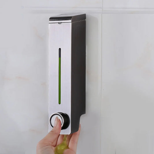 Liquid Soap Dispenser Manual Wall Mount 305ml Bathroom Accessories Plastic Detergent Shampoo Dispensers Kitchen Soap Bottle