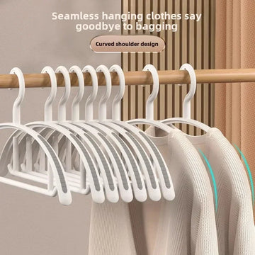 NEW 2/10/14PC Household Non-slip Hanger, Thick and Wide Shoulder Plastic Drying Rack, Used To Hang Clothes Hangers for Clothes