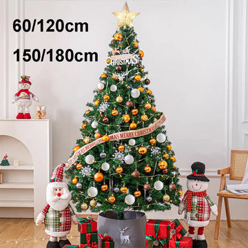 Christmas Trees 120/150/180cm Christmas Tree Decoration Set Living Room Home Decor New Year Party Pinecone Bow Balls Ornaments