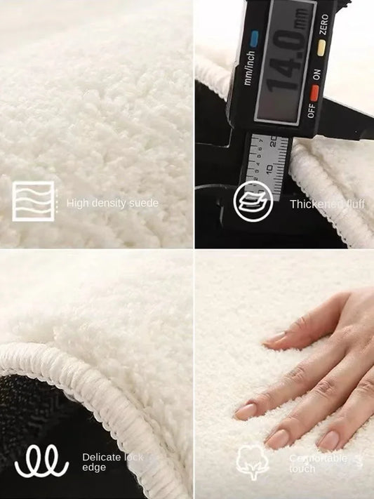 High Quality Carpet Living Room Light Luxury High-end Sofa Floor Mat Cream Style Bedroom Home Wabi-sabi Style Plain Carpe