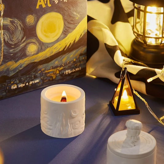 Fragrance Aromatherapy Candle Lamp Dream Little Van Gogh Candle Gift Box Senior Minority Birthday Bestie Marry Newly-married