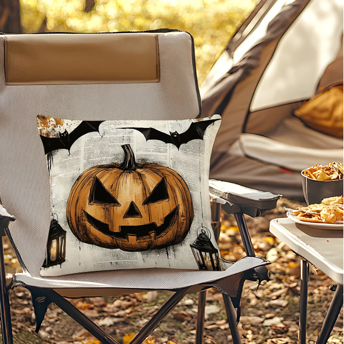 Halloween Crow Owl Cushion Covers 18x18Inch Couch Throw Pillow Case For Car Pillowcase Living Room Halloween Decoration