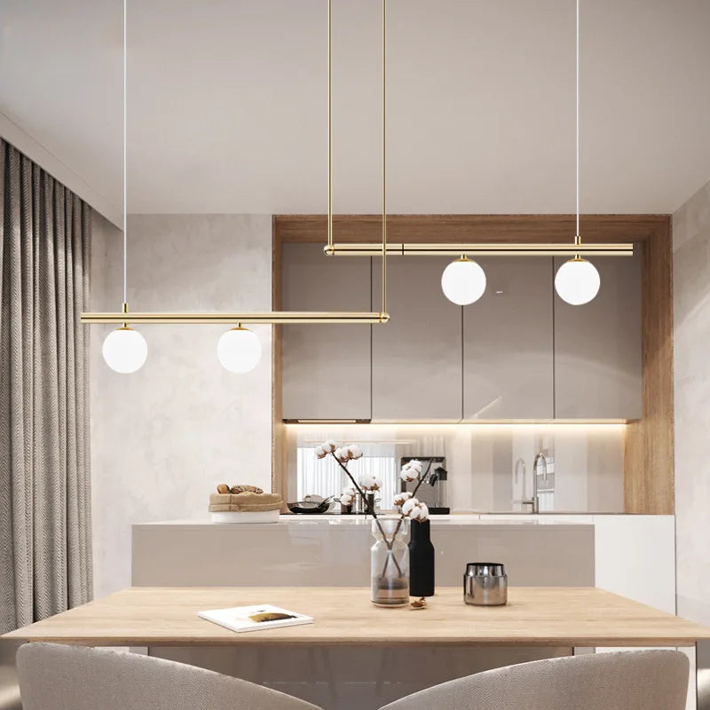 Simple Modern Minimalist Living Room Chandelier Linear Restaurant Pendant Light Nordic Creative Shop Hanging Lamp For Home LED