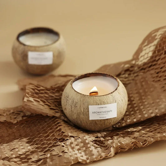 Coconut Shell Ornament Scented Candles Gift Atmosphere Minority Senior Bedroom Originality Fragrance Birthday Present Souvenir