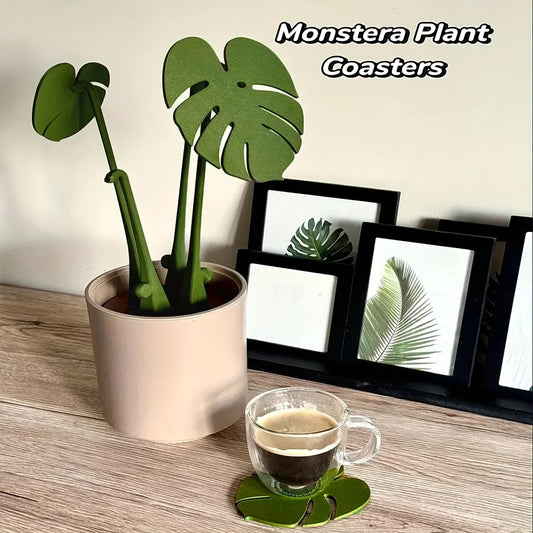 Simulated Plant Coaster Set Multifunctional Kitchen Living Room Desktop Decoration Turtle Backed Bamboo Potted Insulation Mat