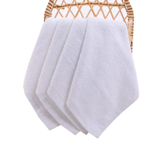 5pcs Small White Cotton Towels – Soft, Absorbent & Durable Face/Hand Towels, Machine Washable | NaturalBuiltHome