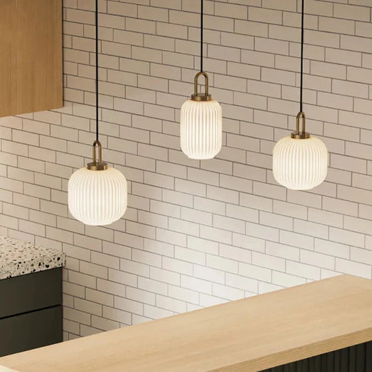 Glass Pendant Light Japanese pendant Lamp Design Deco Nordic Led Hanging Light Fixtures Bedroom Modern Luminaire Suspension lamp
