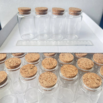 8 Pcs 90ml Glass Bottles With Cork Stopper 33×47×80mm Empty Spice Glass Vials Jars Home Decor Drift Bottle Glass test tube