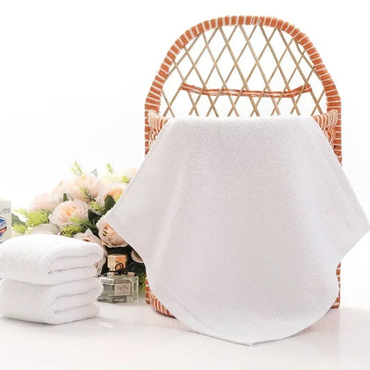 5pcs White Cotton Face & Hand Towels – Soft, Quick-Dry & Absorbent Small Towels for Kitchen, Bathroom & Travel | NaturalBuiltHome