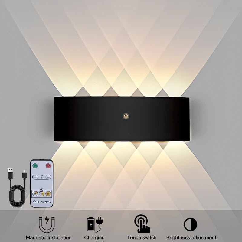 Indoor Wall Lamp Charging Touch Switch Remote Control Wireless USB Charging Bedroom Kitchen Dining Room Living Room Study