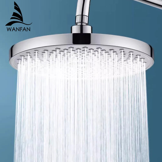 Rainfall Shower Head Bathroom High Pressure Top Rain Showerheads 360° Rotation Top Spray Shower Faucet Accessories 237