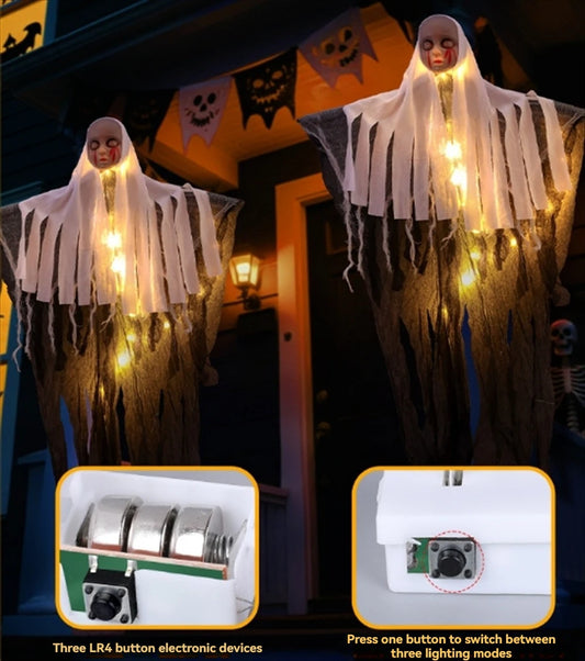 Halloween Party Hanging Skull Skeleton Ghost Ornament Horror Props Haunted House Decorations Halloween Party Outdoor Decorations