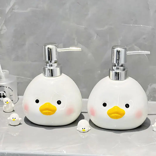Cartoon cute chicken lotion bottle household press bottle bathroom shower gel hand soap shampoo dispensing bottle soap dispenser