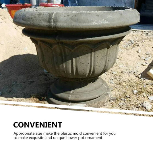 12Pcs Plastic Flowerpot Mold Planter Making Mold Diy Handcraft Mold European Style Pot Mould Concrete Casting Mold Garden nament