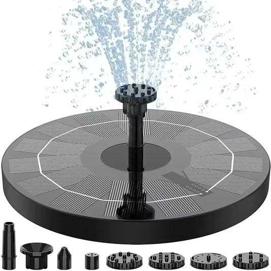 1pc Circular Solar - Operated Powered Floating Fountain Pumps in 16cm Sizes: Ideal for Bird Baths, Garden Pools & Pond Decor