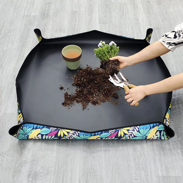 Printed Oxford Floor Mat Replacement Soil Mat Plush Replacement Pot Planting Mixing Soil Anti Dirt Mat Horticultural Pad