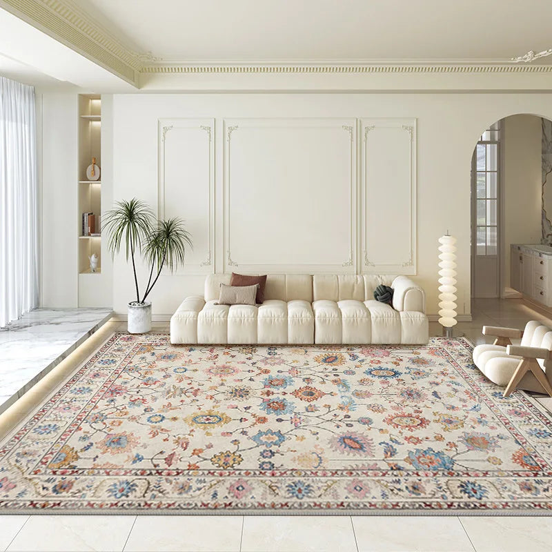 VIKAMA Ethnic Style Anti-Slip Carpet For European Living Room Sofa, Bedroom Room Bedside Blanket, Home Decoration
