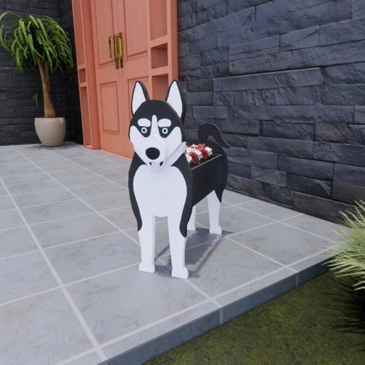 DIY Dog Planter Garden Flower Pot Pomeranian Husky Horse Sheep Elephant Bear Vase Pots Animal PVC FlowerPots Garden Home Decor