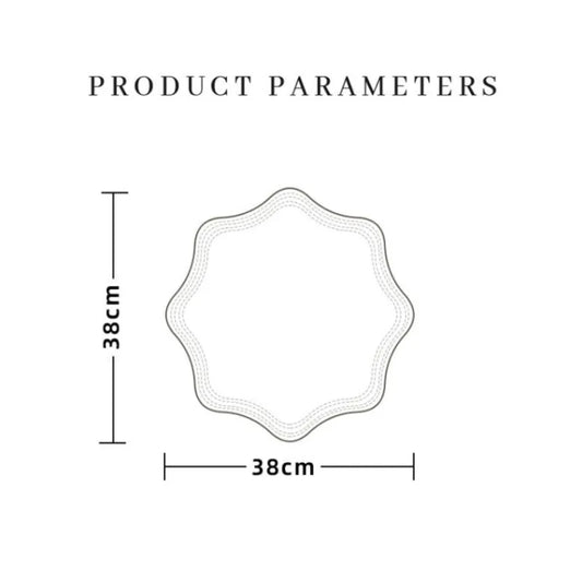 1/4/6Pcs Orange Placemats Faux Leather Flower Round Shaped Table Mats Table Decoration & Accessories Indoor/Outdoor Table Mats