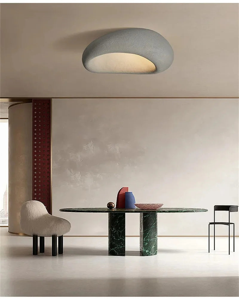 Japanese Wabi Sabi LED pebble ceiling light living room dining room home decoration bedroom ceiling light