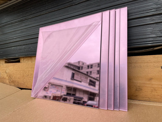 200*200*1.6MM Pink Acrylic Mirror Sheet Harmless For Wedding Coaster Display Photo Props Home Hotel Wall DIY Decor Board