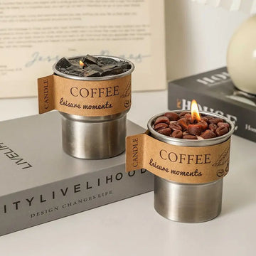 Coffee Bean Scented Candle Premium Sense Hand Gift Atmosphere Small Gift Lasting Fragrance Simulation Modeling Cup Wax