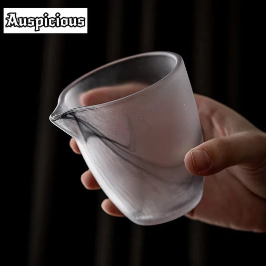 230ml Creative Glass Crystal Fair Cup High Quality Thickened Glass Tea Pitcher Transparent Justice Cup Kung Fu Tea Accessories