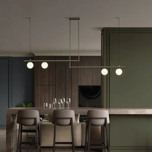 Simple Modern Minimalist Living Room Chandelier Linear Restaurant Pendant Light Nordic Creative Shop Hanging Lamp For Home LED