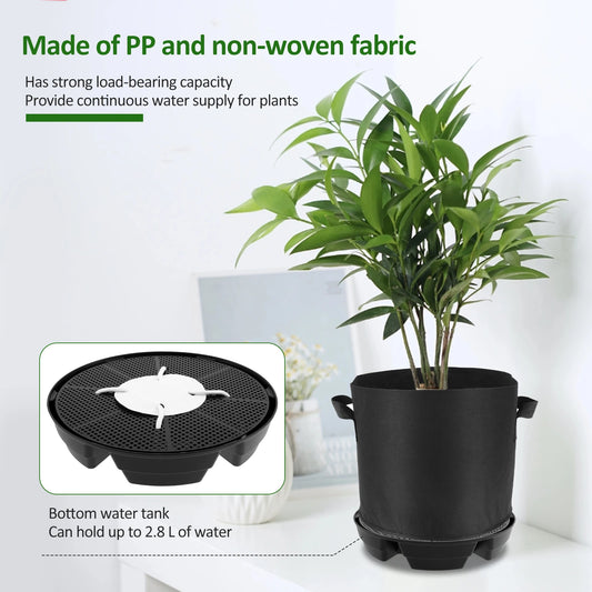 4Pcs Self Watering Planters Plant Tray Lazy Self Irrigation Stand Cotton Rope for Flower Pots Indoor Garden Decorative