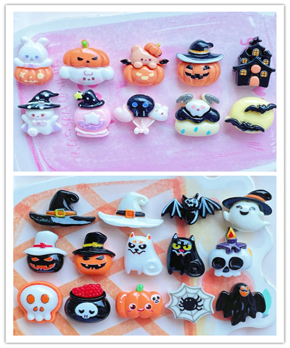 Wholesale Kawaii Subsize Halloween series Resin Flatback Cabochon Scrapbook Embellishments Accessories