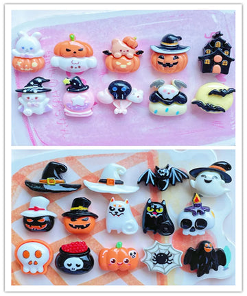 Wholesale Kawaii Subsize Halloween series Resin Flatback Cabochon Scrapbook Embellishments Accessories