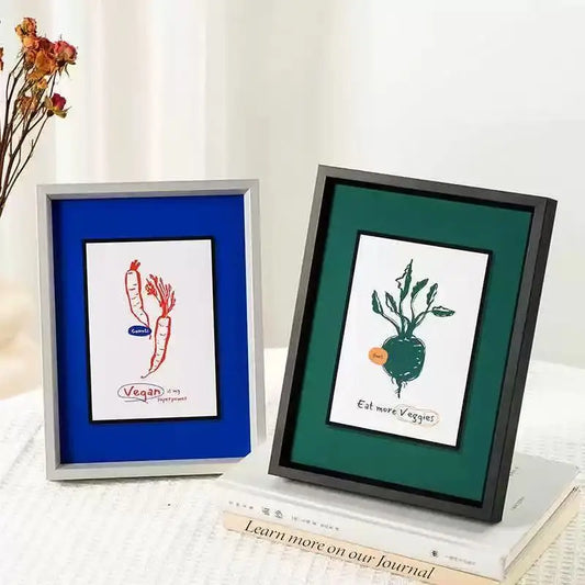 Premium Minimalist Photo Frame - 6", 7", 8" Tabletop Display Frame & Wall Hanging Picture Frame for Home Decor