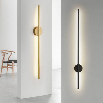 Indoor LED Wall Lighting Fixtures for Bedroom Bedside Black Gold Interior LED Wall Lamps Wall Lighting Sconce for Corridor Aisle