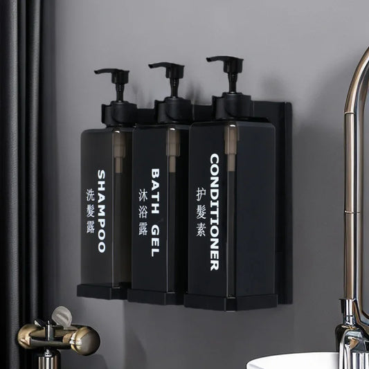 Hotel Shampoo and Shower Gel Separate Bottles Manual Press 500ml Shampoo Conditioner Dispenser Wall Mounts Hand Sanitizer Boxes