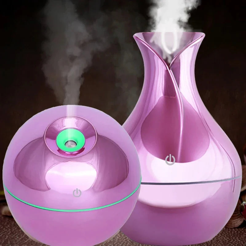 USB Humidifier Aroma Essential Oil Diffuser Ultrasonic Cool Mist Air Purifier 7 Color Change LED Night Light for Office Home
