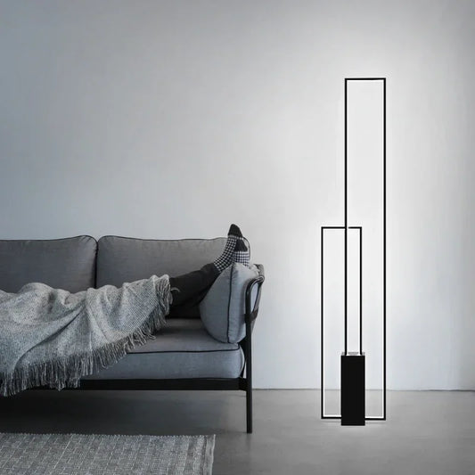 Modern Rectangle Led Floor Lamp Dimmable Living Room Sofaside Decor Standing Lights Home Lighting Bedroom Bedside Lustre Lamps