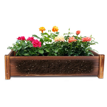 Raised Garden Bed Large Wooden Planter Garden Boxes Elevated Plant Box Vegetable Flower Growing Bed