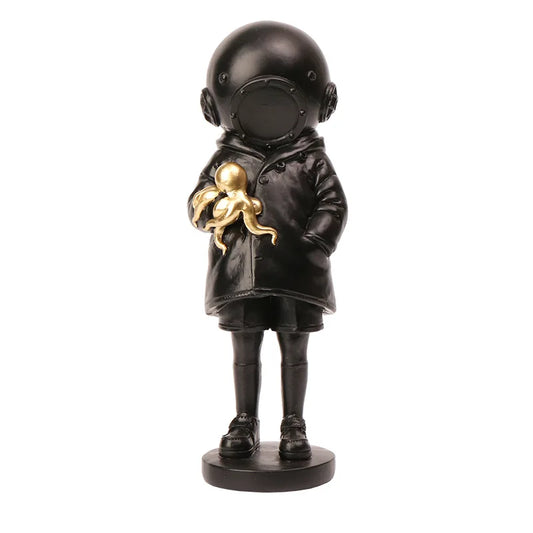 Nordic Art Deepsea Diver Statue Banksy Sculpture England Street Collectible Toy Resin Diver Figurine Home Decoration