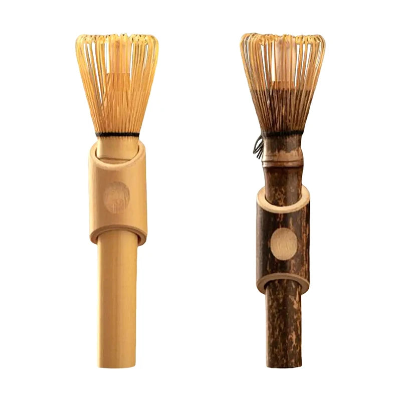 Long Handle Matcha Whisk Matcha Powder Brush Tool Matcha Ceremony Accessory Japanese Style Handcurled Bamboo Tea Whisk